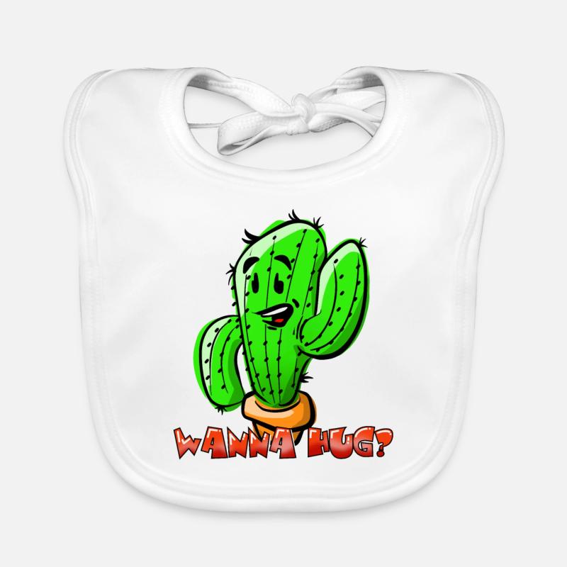 Cactus wanna Hug Organic Baby Bibs