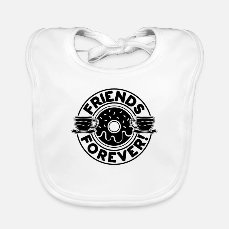 Friends Forever Breakfast Coffee & Donuts Lover Bavoir bio Bébé