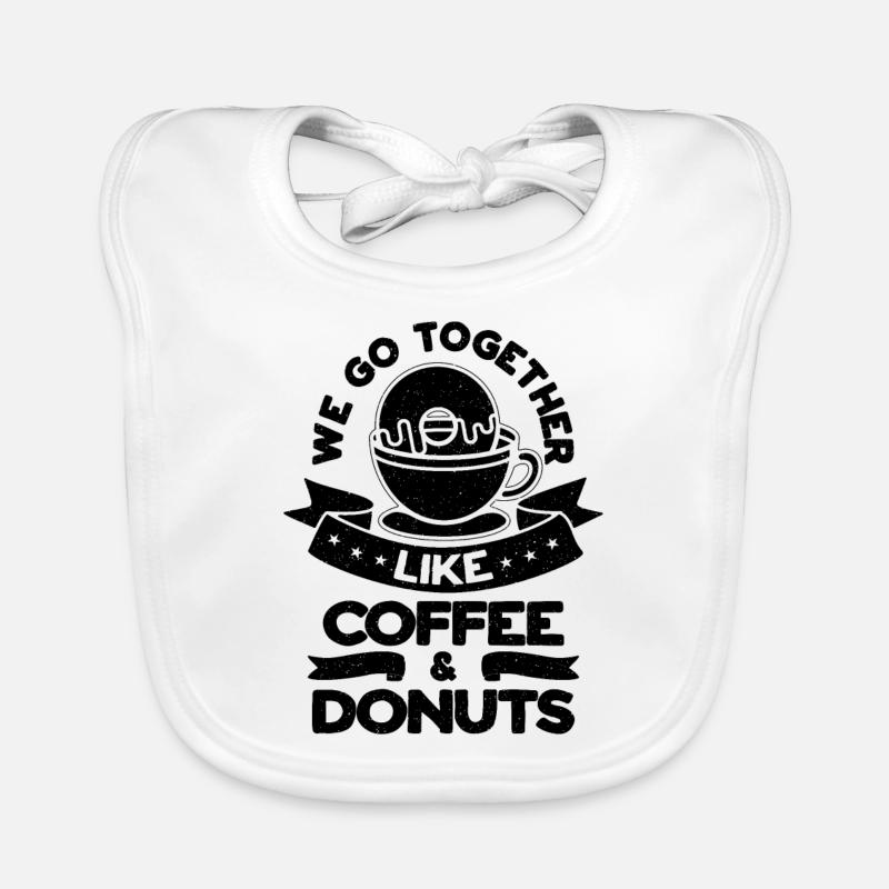 We Go Together Coffee Lover Coffee & Donuts Lover Baby Bio-Lätzchen