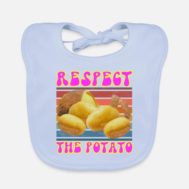 Respect The Potato Funny Root Vegetable Potatoes Organic Baby Bibs