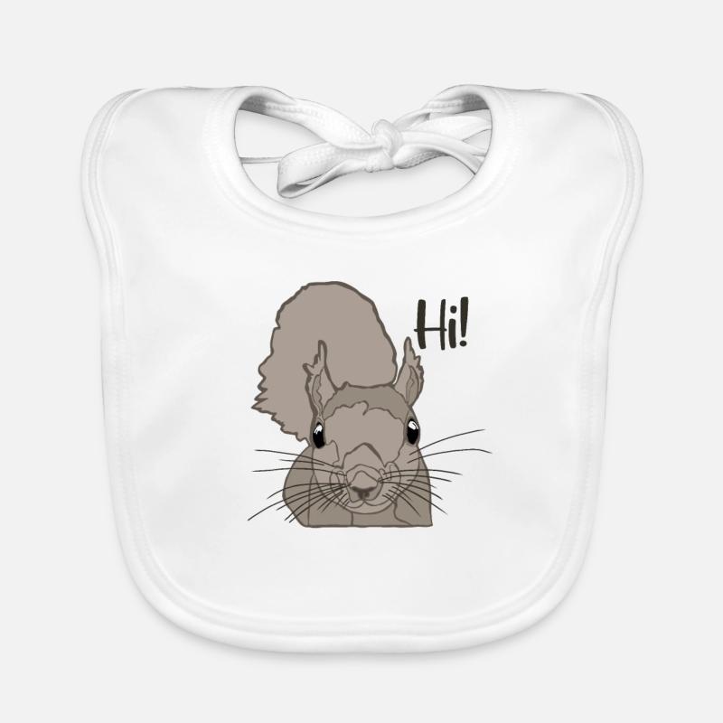 Grauhörnchen Squirrel Fuchshörnchen Eichhörnchen Baby Bio-Lätzchen