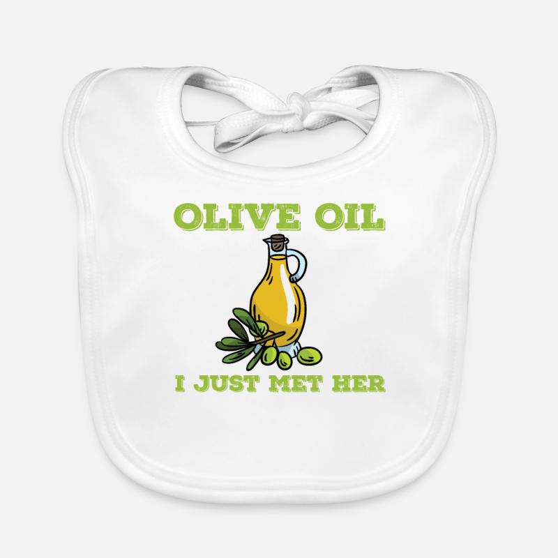 Lustiges Olivenöl Design Baby Bio-Lätzchen