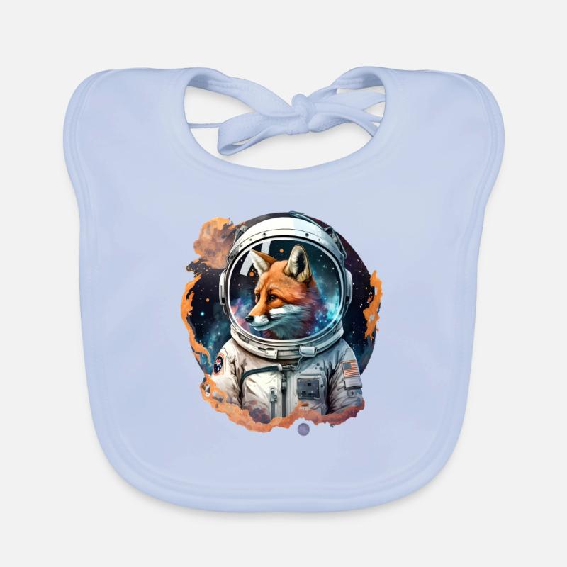 Astronaute Fox dans l’espace Bavoir bio Bébé