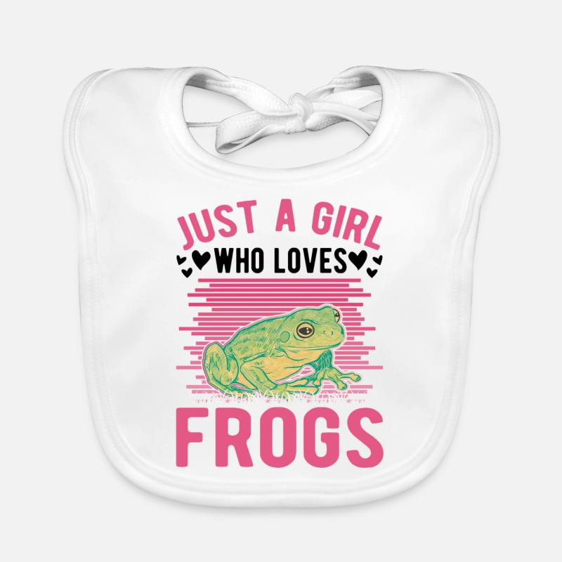 Frosch Mädchen Laubfrosch Baby Bio-Lätzchen