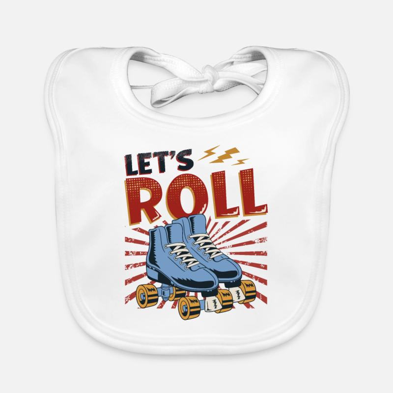 Let’s Roll Roller Blade Skating, patineur à roulettes Bavoir bio Bébé