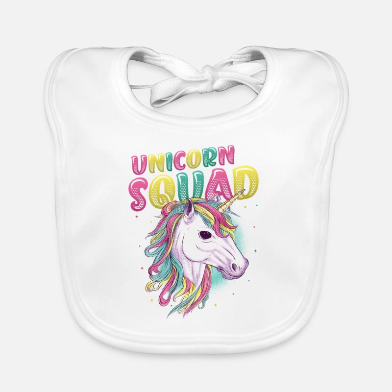 Einhorn, Kader, Mädchen Baby Bio-Lätzchen