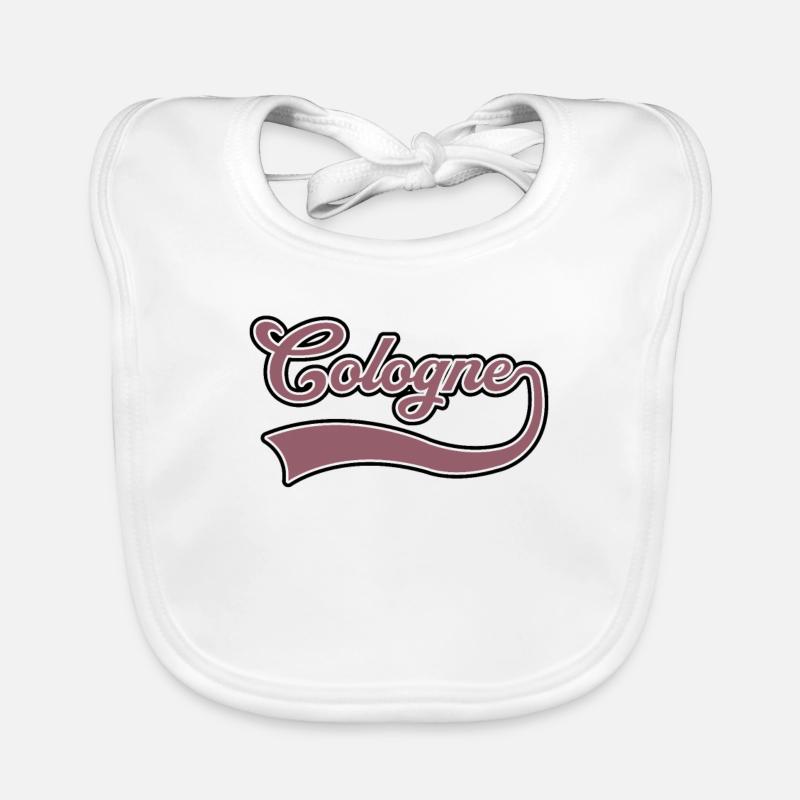 Cologne lettering Organic Baby Bibs