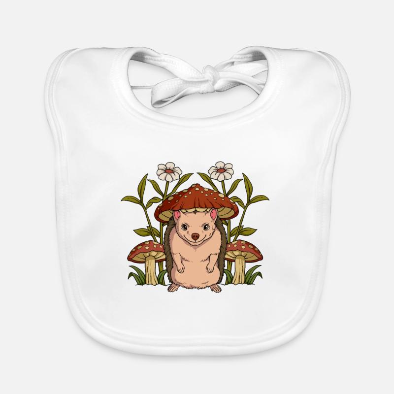 Hérisson Cottagecore Bavoir bio Bébé