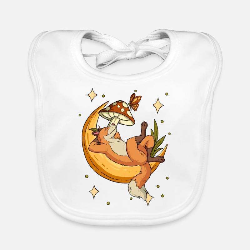 Cottagecore Fox Organic Baby Bibs