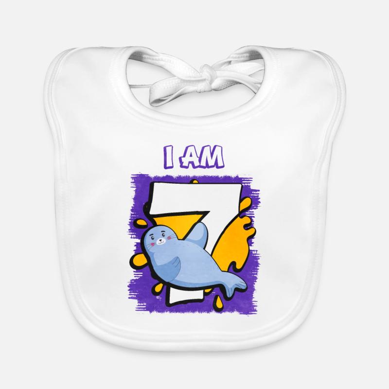 Ich Bin 7 Robbe Baby Bio-Lätzchen