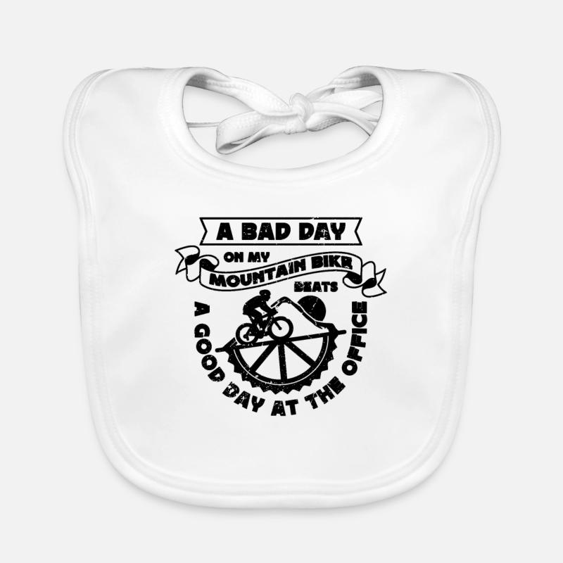 A Bad Day On My Bicycle Cyclist Mountain Biker Baby Bio-Lätzchen