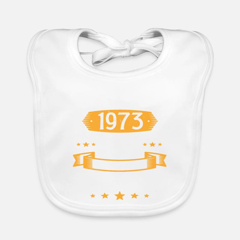 MILLÉSIME OCTOBRE 1973 ÉDITION LIMITÉE - Bavoir bio Bébé - blanc