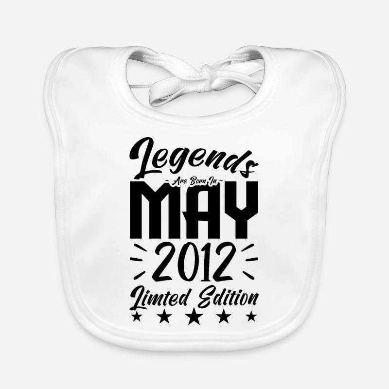 Geboren Mai 2012 Geburtstagsgeschenk 2012. Baby Bio-Lätzchen