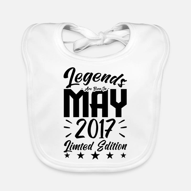Born May 2017 Birthday gift 2017. Organic Baby Bibs
