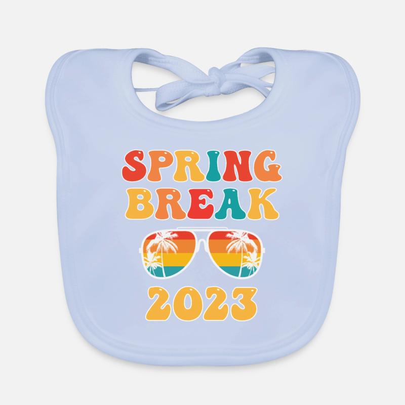 Groovy Spring Break 2023 Schulferien Baby Bio-Lätzchen