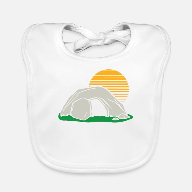 He is risen Easter Sunday Cave Jesus Organic Baby Bibs