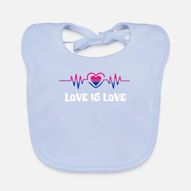 Bisexual Pride Flag Gift Organic Baby Bibs