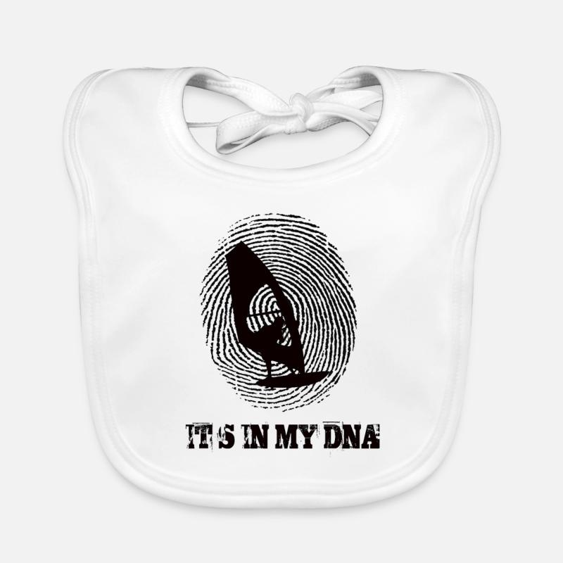 Windsurfen Its In my Dna - Baby Bio-Lätzchen - Weiß