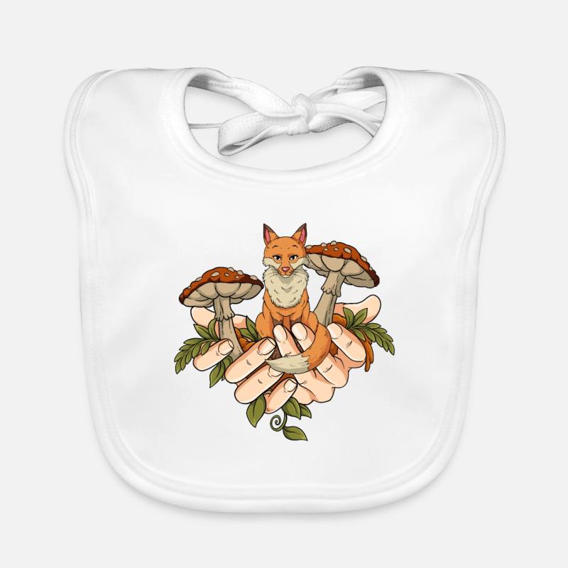 Cottagecore Fox Organic Baby Bibs