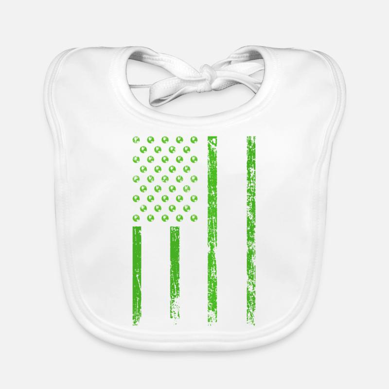Drapeau sportif américain Athlétisme Bavoir bio Bébé