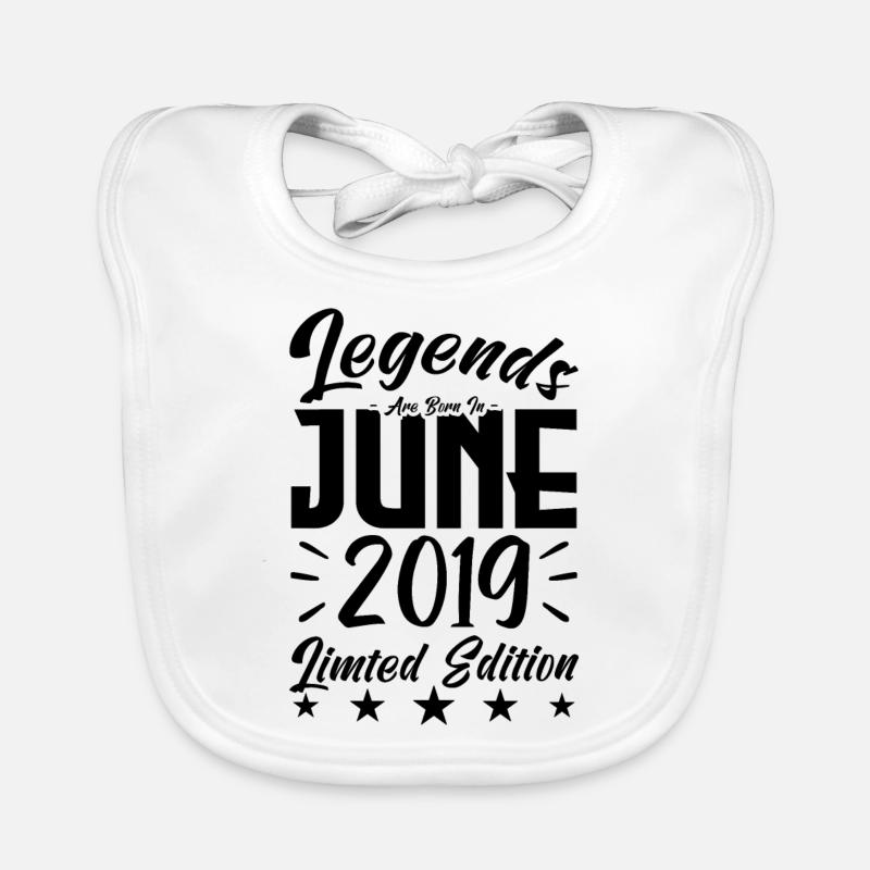 Geboren Juni 2019 Geburtstagsgeschenk 2019. Baby Bio-Lätzchen