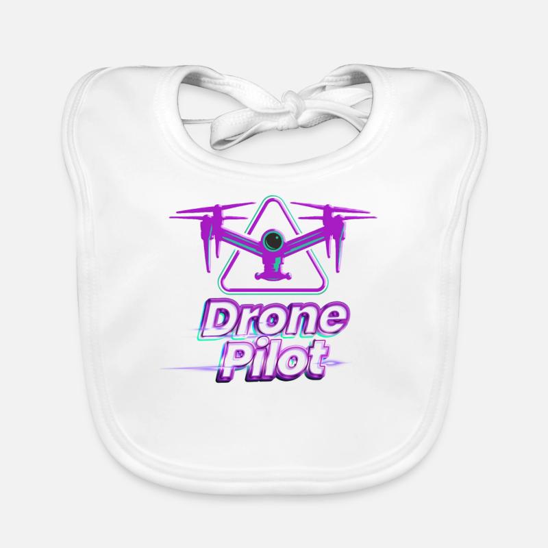 Drone Pilot Drone Pilot Drone Cadeau Bavoir bio Bébé