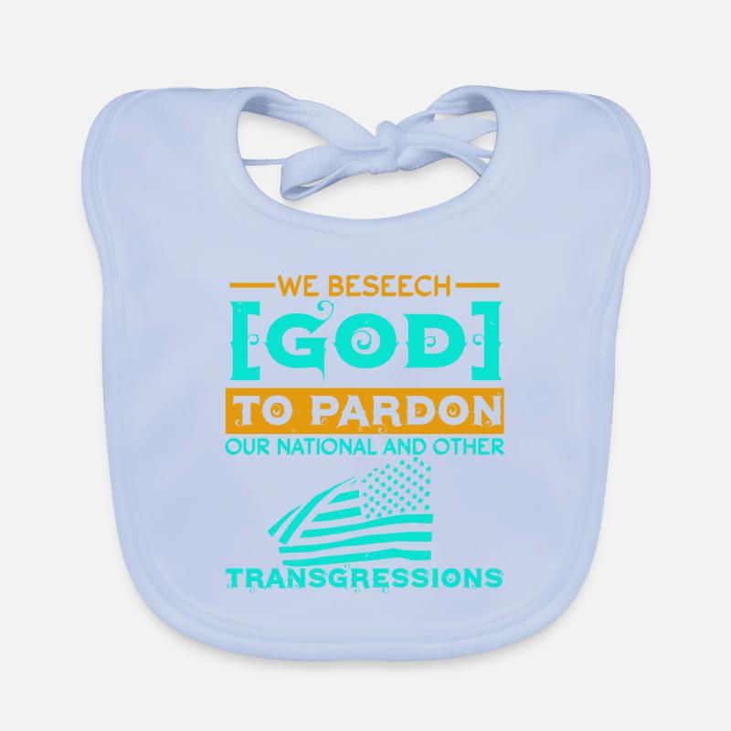 WE BEESEECH GOD THO PARDON Organic Baby Bibs