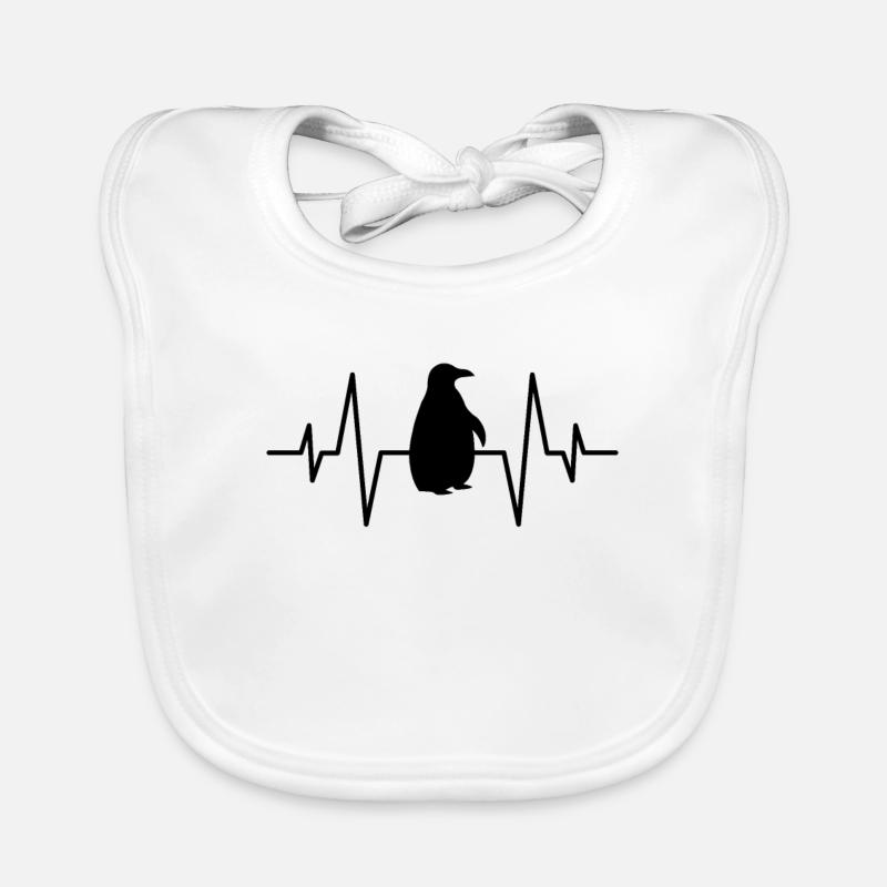 Pinguin Herzschlag Baby Bio-Lätzchen