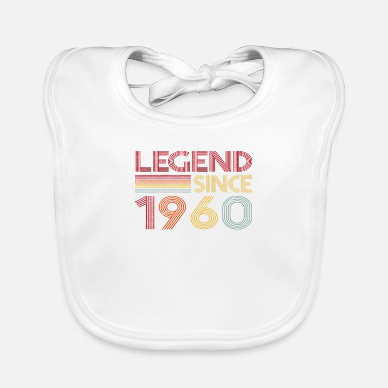 1960 Geburtstag Legend since Retro Vintage Baby Bio-Lätzchen