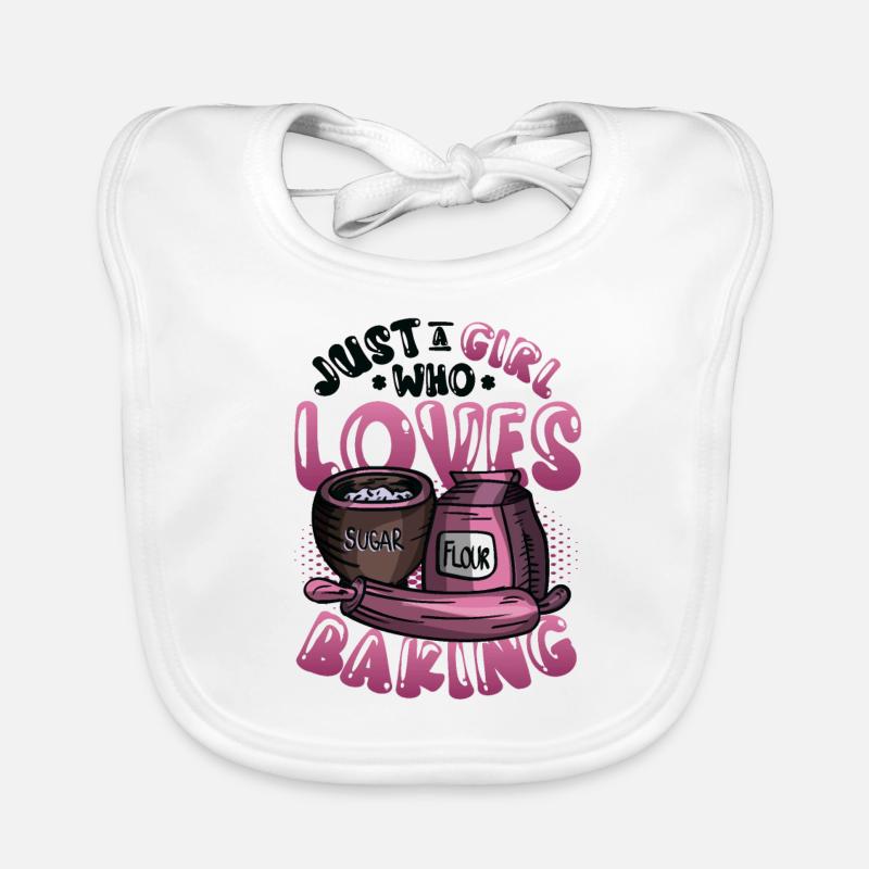 Nur ein Mädchen das backen liebt Baby Bio-Lätzchen