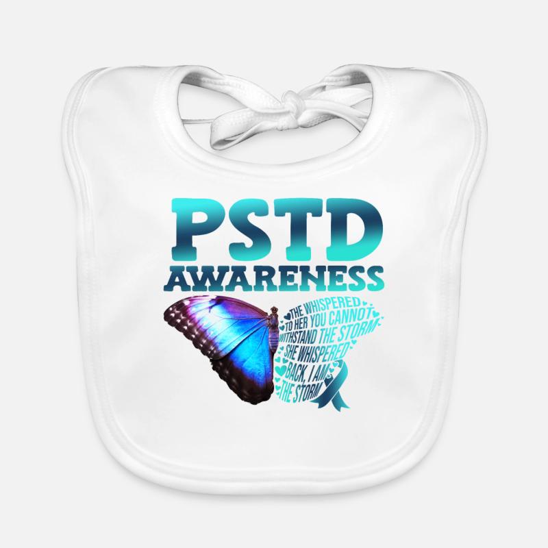 Sensibilisation au PSTD Post-traumatique Bavoir bio Bébé