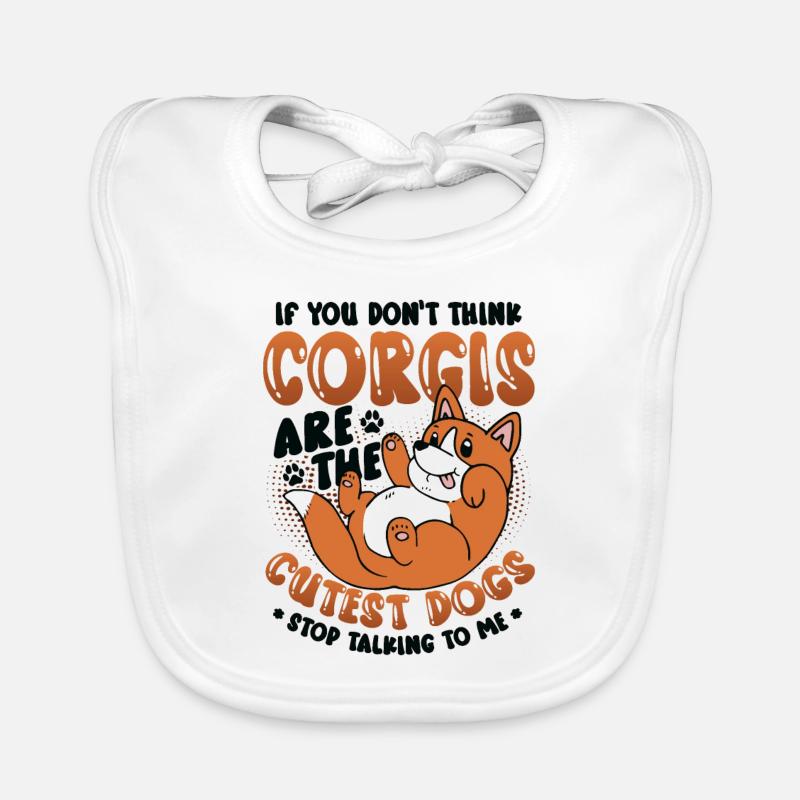 Mignon Corgi Bavoir bio Bébé