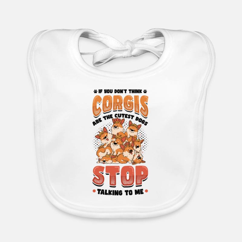 Mignon Corgi Bavoir bio Bébé