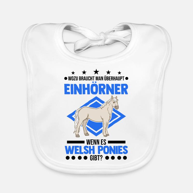 Welsh Pony Einhorn Welsh Pferd Baby Bio-Lätzchen