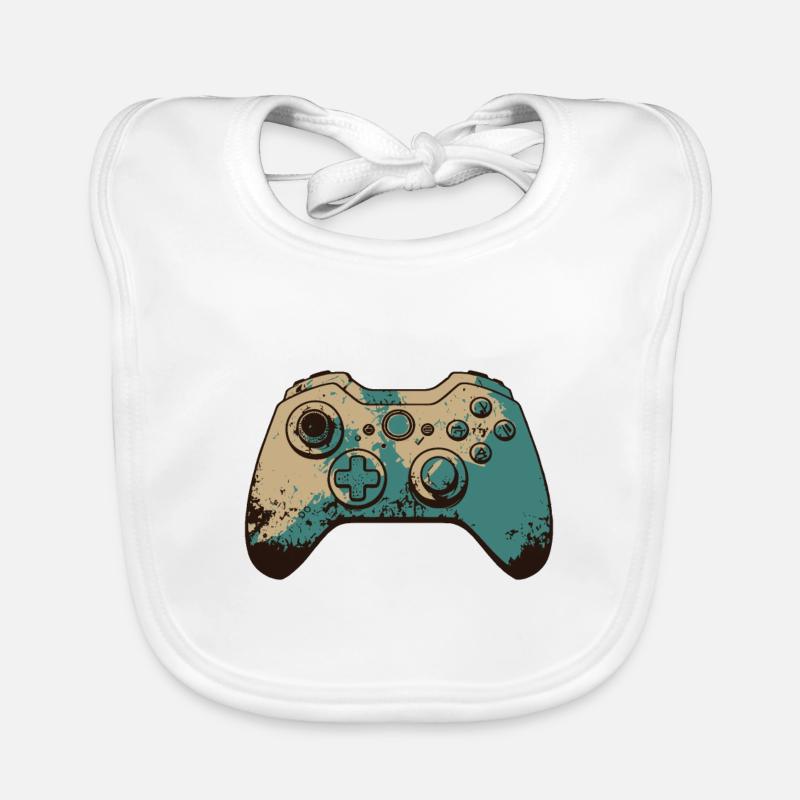 Cooler Gaming-Controller - Design für junge Gamer Baby Bio-Lätzchen
