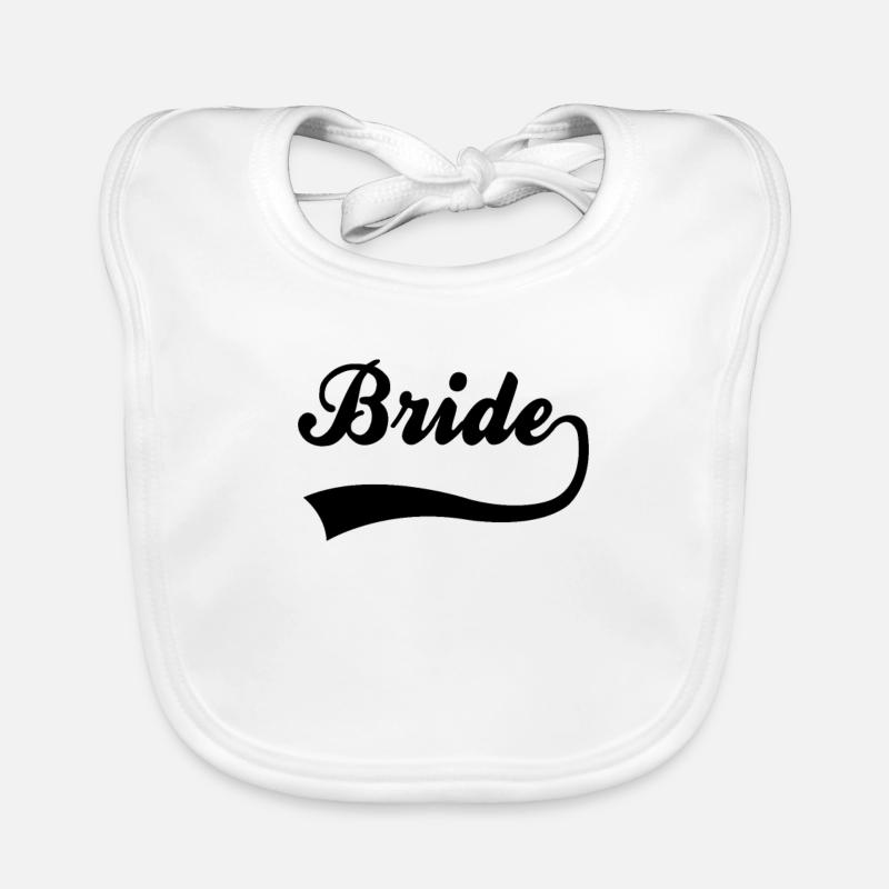 Bridal bride lettering Organic Baby Bibs