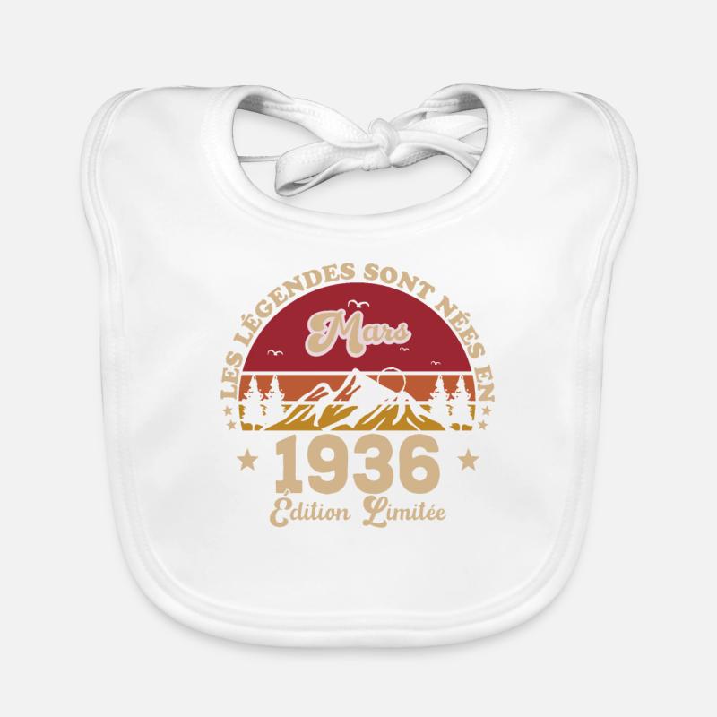 March 1936 Anniversary Vintage Gift Idea 1936 Organic Baby Bibs