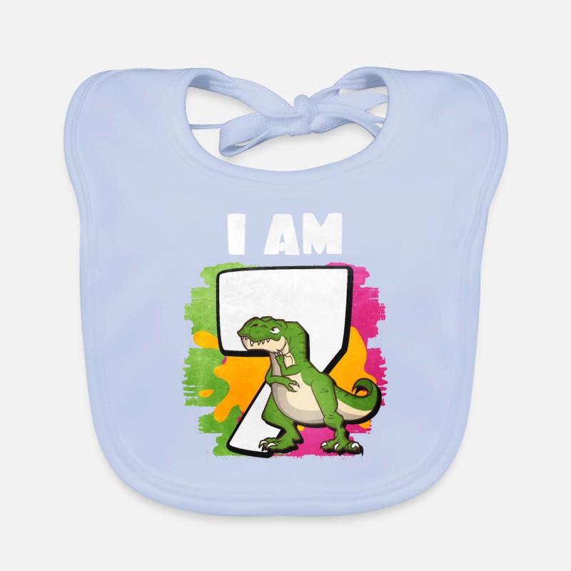 7th birthday Organic Baby Bibs