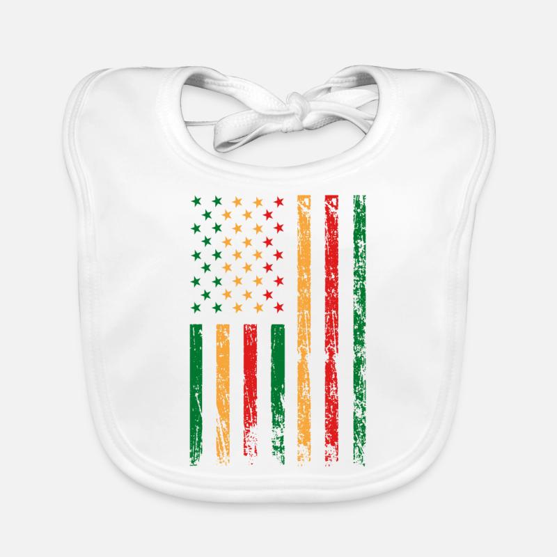 Fête du drapeau afro-américain Bavoir bio Bébé