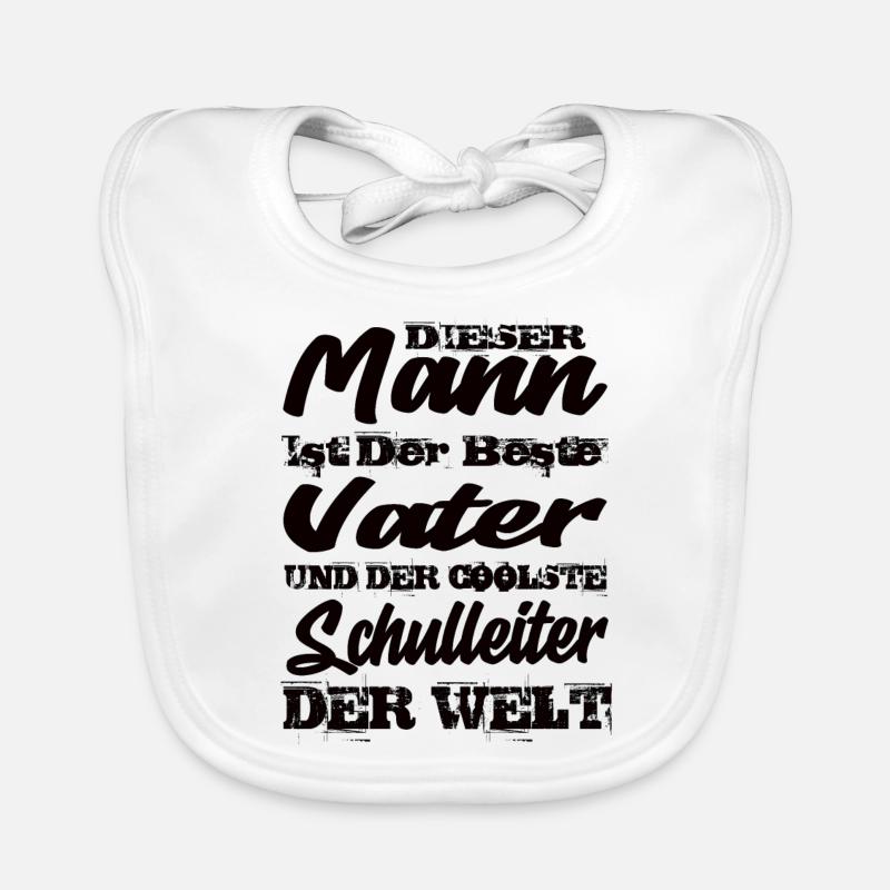 Vater und Schulleiter Baby Bio-Lätzchen