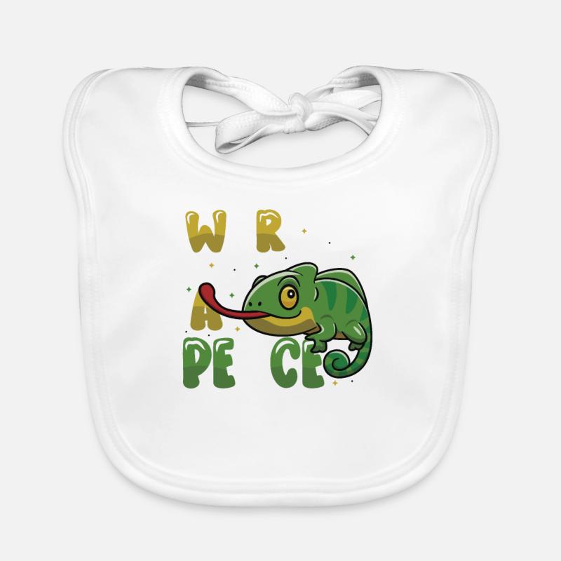 Friedens-Cameleon, Friedensbewegung Baby Bio-Lätzchen
