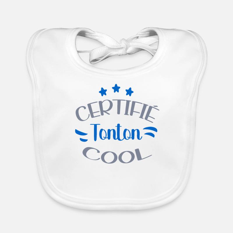 Certifié Tonton Cool Idée Cadeau Annonce Grossesse Bavoir bio Bébé