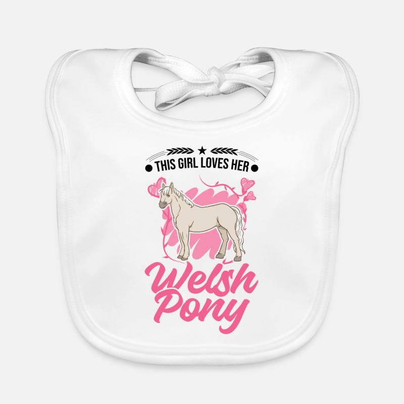 Welsh Pony Mädchen Baby Bio-Lätzchen