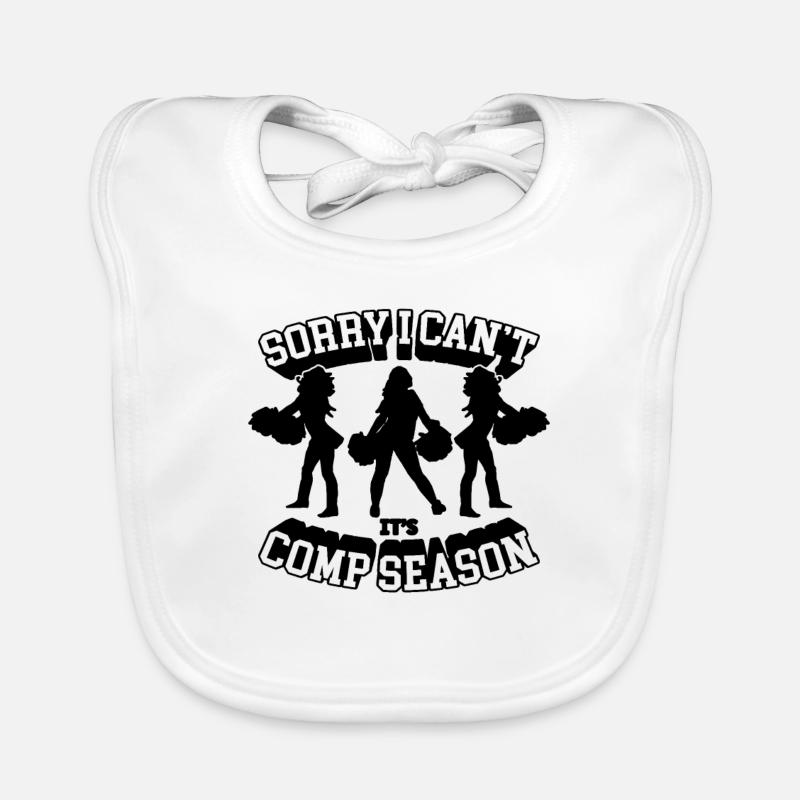 Sorry I Can't It's Comp Cheer Squad Cheerleader Baby Bio-Lätzchen