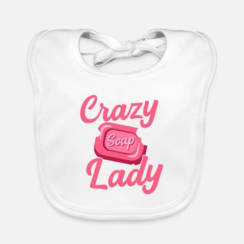 Crazy Soap Lady Soapmaker Fabrication de savon Bavoir bio Bébé