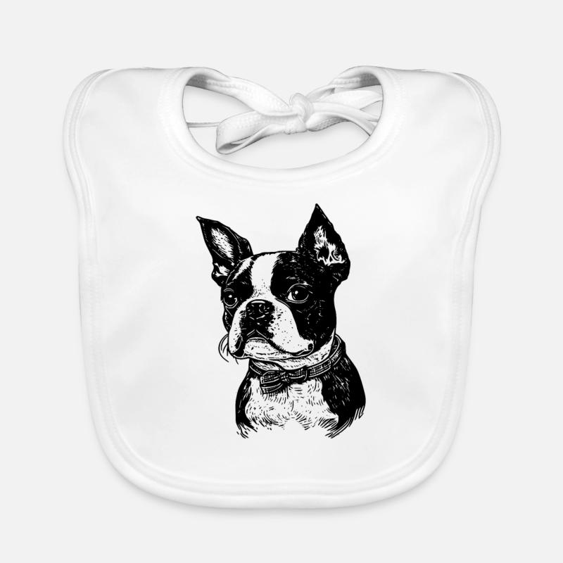 Boston Terrier Bavoir bio Bébé