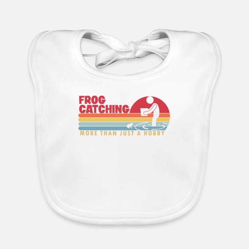 Frog Catching more than a Hobby Tadpole Frog Organic Baby Bibs