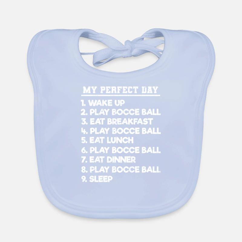 Bocce Bocci Bunte Bälle Spieler I Geschenk Baby Bio-Lätzchen