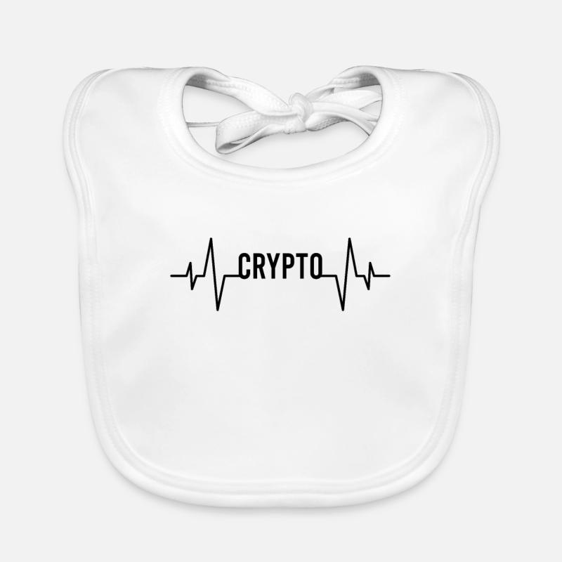 Crypto Cryptocurrency Heartbeat Bavoir bio Bébé
