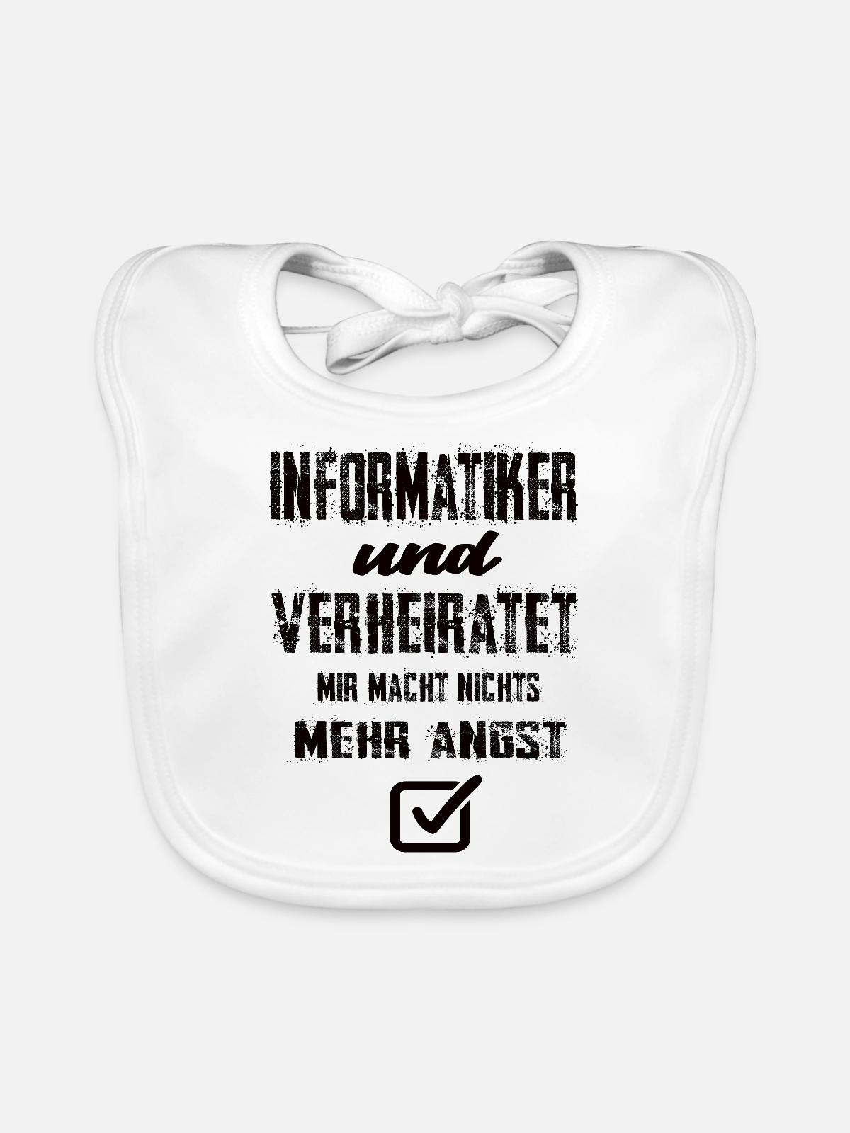 Informatiker - Baby Bio-Lätzchen - Weiß - Vorne
